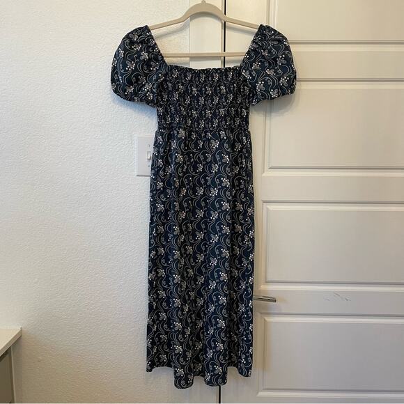 J. Crew Smocked Dress in Starry Swirl - Picture 5 of 7